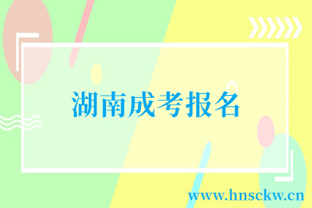 湖南成考报名