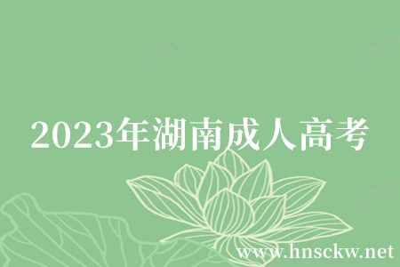 2023年湖南成人高考