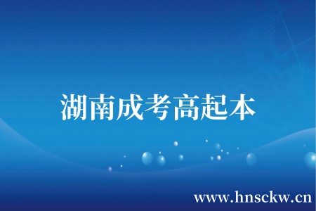 湖南成考高起专