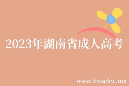 2023年湖南省成人高考