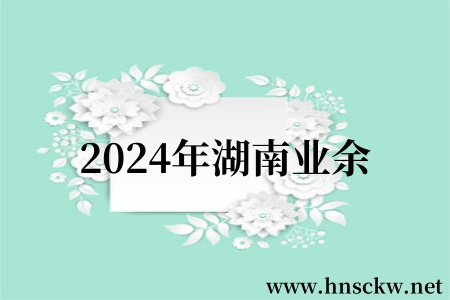 2024年湖南业余