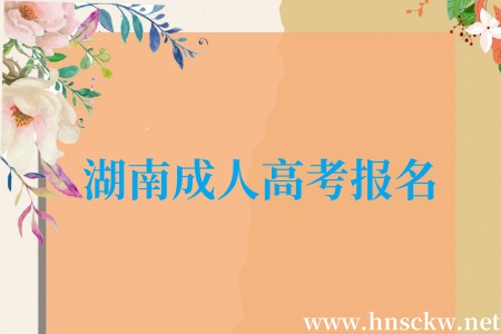 湖南成人高考报名