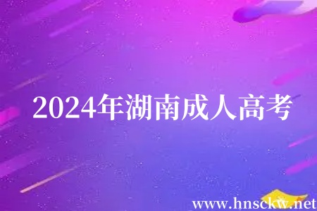 2024年湖南成人高考
