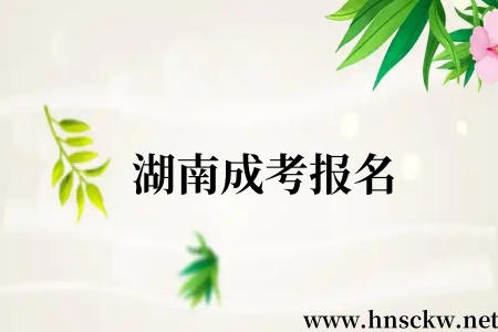 湖南成考报名