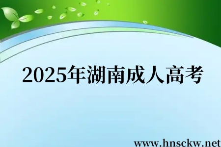 2025年湖南成人高考