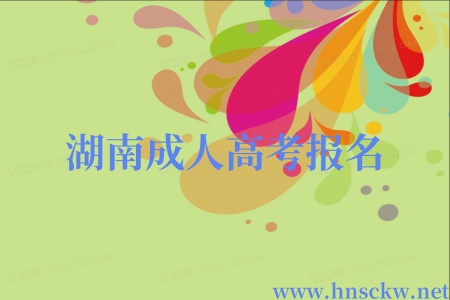 湖南成人高考报名