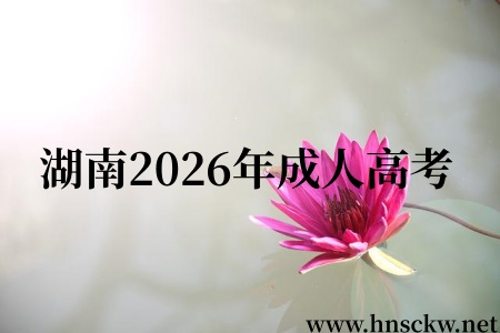 湖南2026年成人高考