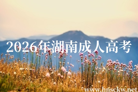 2026年湖南成人高考